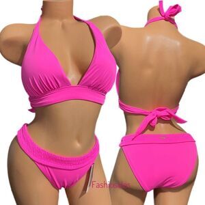 Victorias Secret Swim Halter Removable Push Up padding Bikini top & Bottom set